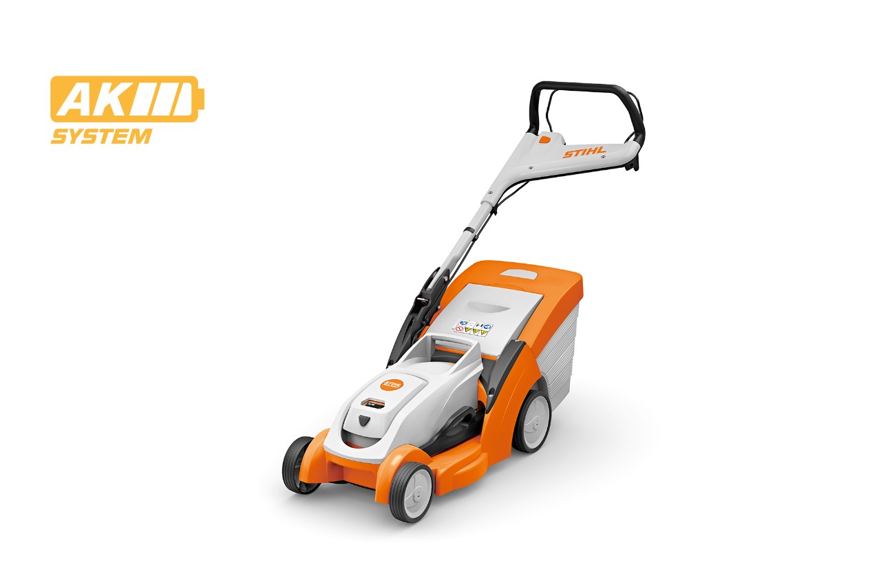 Εικόνα προϊόντος του STIHL RMA 239 C, επάνω αριστερά εικονίδιο επαναφορτιζόμενης μπαταρίας για το σύστημα STIHL AK